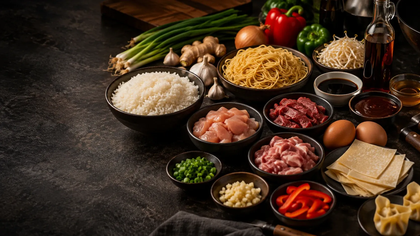 Insumos de chifa para inventario y recetas