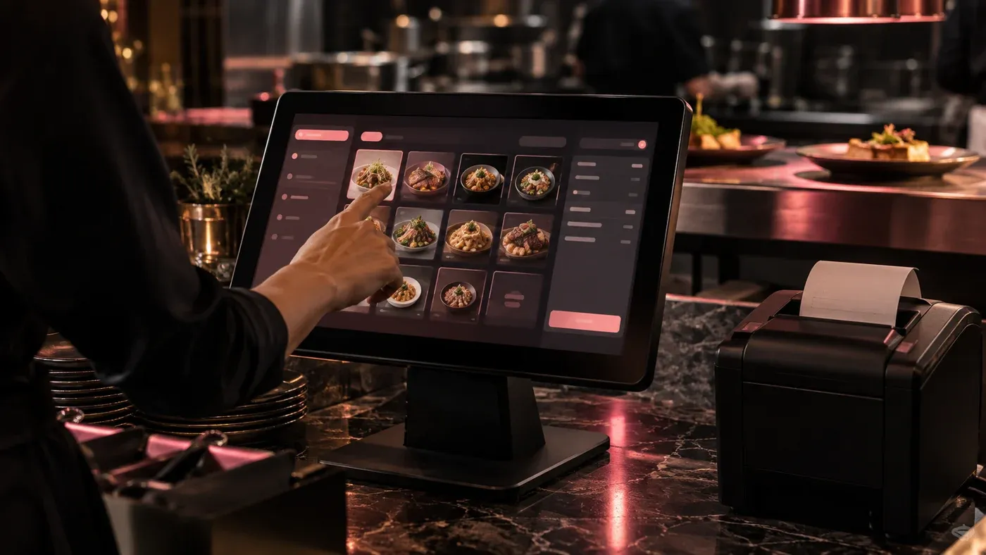 Pantalla táctil de restaurante